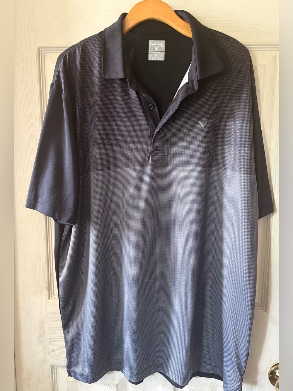 Callaway Men's Charcoal to Light Gray Ombre Polo